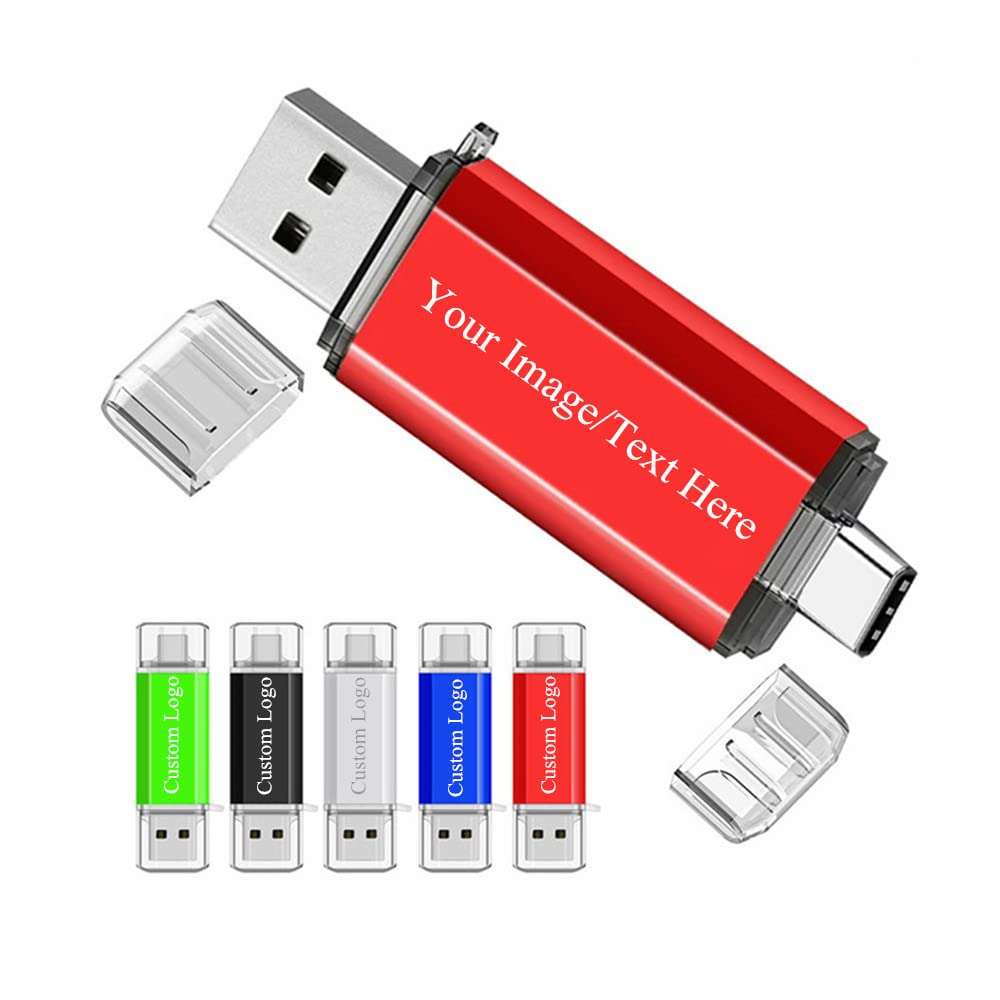 3CPizai 10 Pack 1GB Personalized Wedding Photography Logo USB Type C Flash Drive, Memory Stick Pen Drive, Compatible with OTG Type C Phone/Tablet/Laptop/PC 1