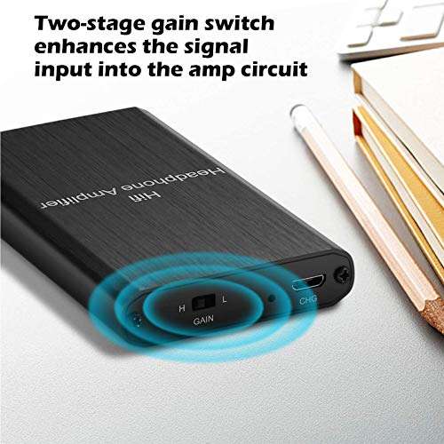 Headphone Amplifier, Portable HiFi Headphone Amp 3.5mm Stereo Audio Gain Switch Support Impedance 16-300Ω Headset for MP3/MP4 /Phones/Digital Players/Computers/Xbox one,PS4,PS5 Controller 4