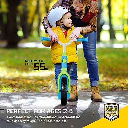 Swagtron K6 Toddler Scooter, Convertible 4-in-1 Ride-On Balance Trike & Training Bike for 3-5 Year Olds — ASTM F963 Certified (Blue) 5