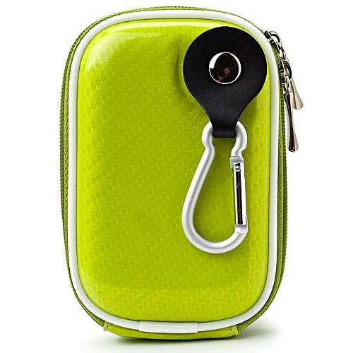 Candy Green Carrying Case for for Casio EXILIM Card EX S200 EX FH100 EX G1 EX H30 EX Z16 EX ZR10 EX ZR100 EX ZS5 EX ZS10 Point and Shoot Digital Camera Tripod and Screen Protector 4