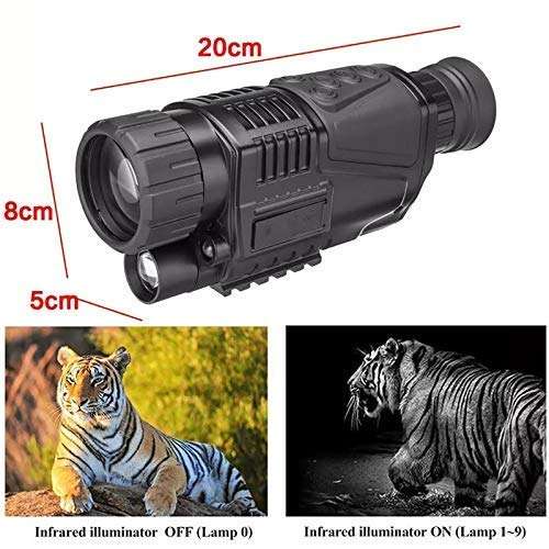 Telescope Binoculars Monocular Telescope 5x40 Digital Night Vision Monocular FMC Infrared Telescope Video Camera Telephoto Support for Outdoor Camping for Bird Watching Camping ng 4