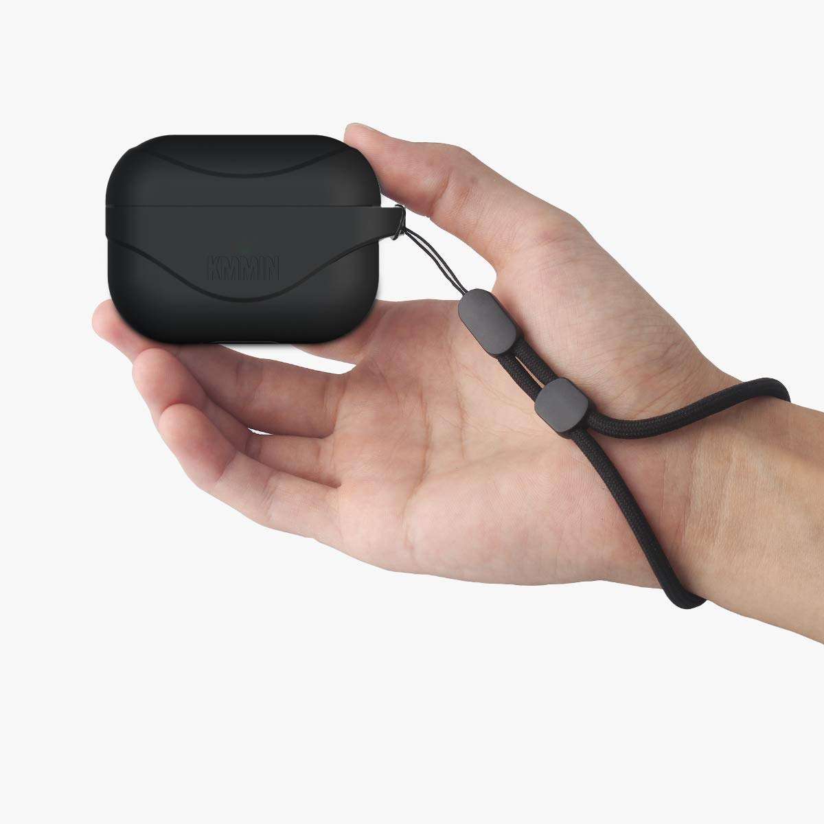 AirPods Pro Case, KMMIN AirPods Pro Case Cover, Hard Protective Case for AirPods Pro, TPU AirPods Pro Accessories Set, Wired/Wireless Charging Available, [Front LED Visible] (Black) 5