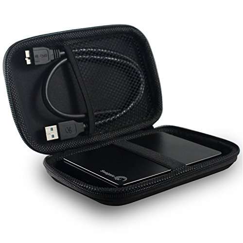 AirCase GIZGA essentials Hard Disk Drive Pouch case for 2.5 HDD Cover WD Seagate Slim Sony Dell Toshiba (Black) 2