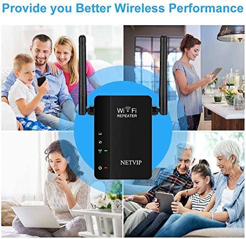 WiFi Range Extender Signal Booster for Home Internet Repeater Super Blast with Ethernet Port 300Mbps, Access Point/Repeater Mode, Hign Gain External Antenna Stable Connection, Easy to Set 6