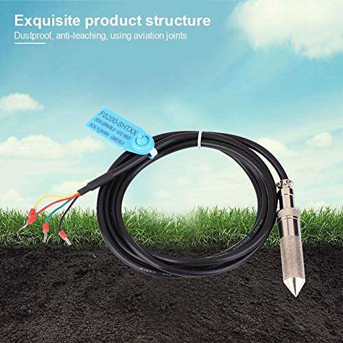 Yanmis Sensor Meter, Soil Moisture Sensor Probe Digital Low Consumption Soil Temperature Humidity Sensor for HVAC,Weather Station,Warehouse,Construction Site(FS200-SHT20) 2