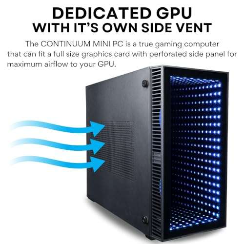 Empowered PC Continuum Mini Gaming Desktop - NVIDIA GeForce RTX 3070 (> 4060 Ti), Intel 12-Core i7-12700KF CPU, 32GB DDR5 RAM, 1TB NVMe SSD, WiFi 6, Windows 11 - Tiny Liquid Cooled RGB Gamer Computer 5