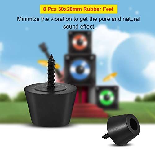 Zerone Guitar Speaker Rubber Feet, 4Pair/8Pcs #5 30x20mm Anti-Vibration Pads with Screw for Guitar Amplifier 2