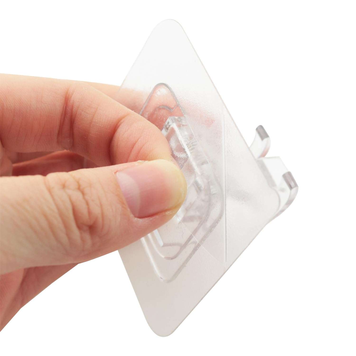 Pro Bamboo Kitchen 6PCS No Damage Adhesive Wall Hooks No Hole Punching Transparent Traceless Hooks Patch Claw Hooks Powerful Sticky Hooks Coat Hat Hooks for Bathroom Towel Racks Hanging Door Hooks 5