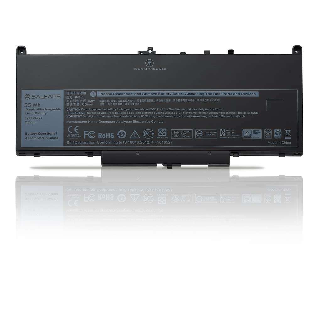 Saleaps E7470 E7270 J60J5 Battery for Dell Latitude E7270 P26S001 E7470 P61G001 Laptop, Fits MC34Y R1V85 PDNM2 451-BBSX 451-BBSY 451-BBSU 7.6V/55Wh 1