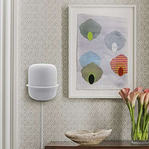 ALLICAVER Wall Mount Compatible Apple HomePod, Speaker Mount for Homepod 2, Sturdy Metal Made Mount Stand Holder Compatible Apple HomePod, White 6