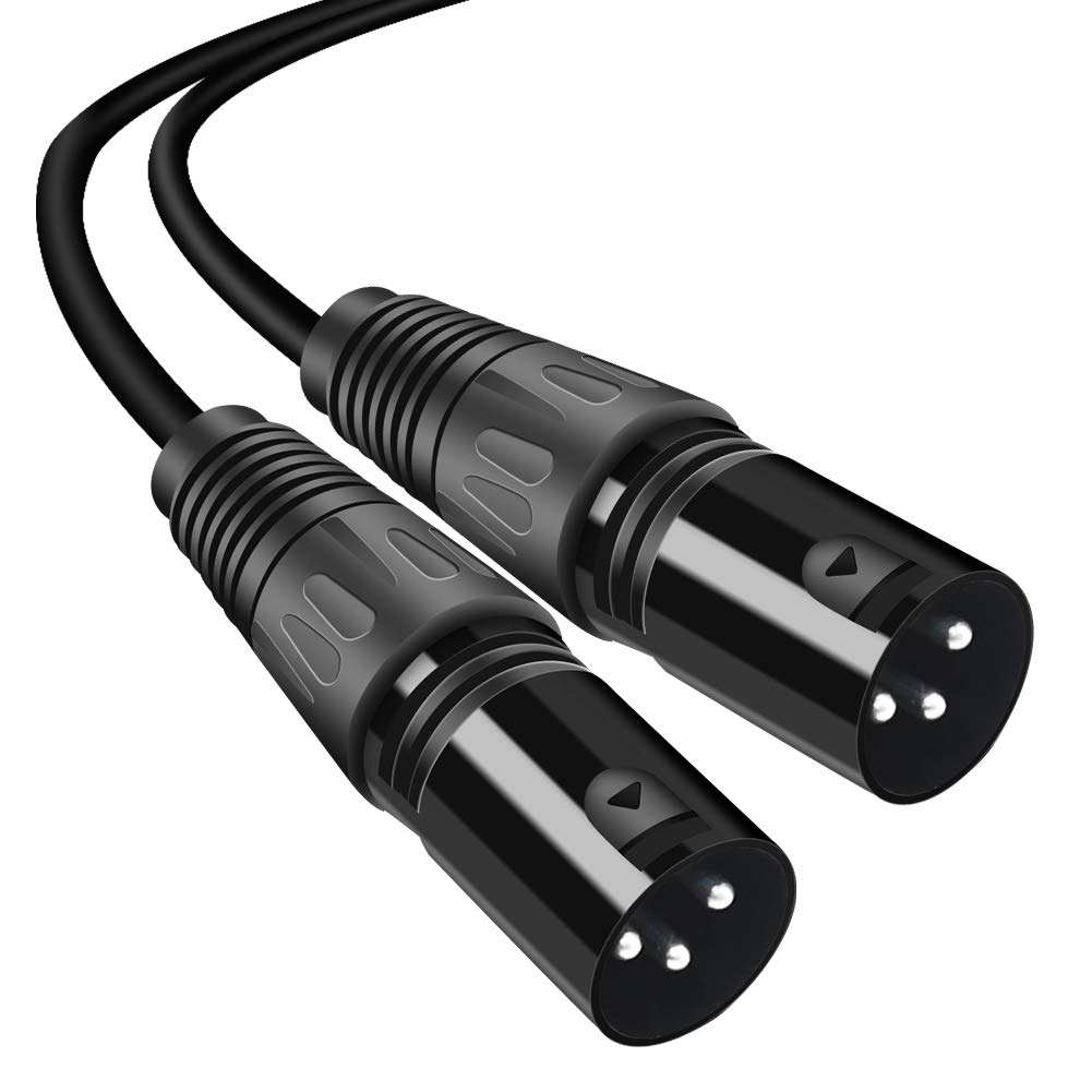 Yeung Qee 3.5mm TRS Stereo Male to Dual XLR Male Splitter Patch Cable,3.5mm (1/8Inch) to 2 XLR Male Y Splitter Unbalanced Interconnect Cable (3.5mm to 2 XLR Male,15ft) 2