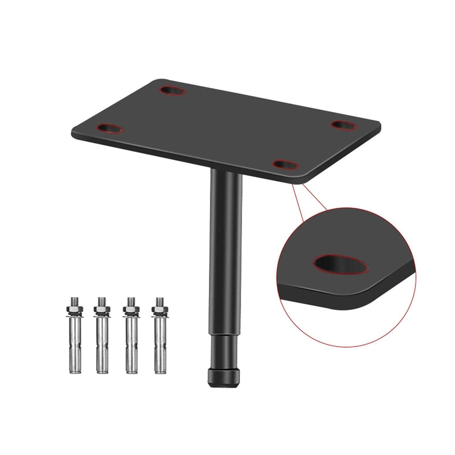 YUOCU Photography Studio Wall Ceiling Mount, 4.7inch Baby Pin Plate Overhead Wall Holder with 5/8" Stud for Photo Video Studio Lighting, Strobe Light, Ring Light, Softbox, Camera, Flash 4