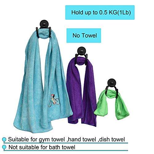 YYST Mini Magnetic Towel Hook Towel Hanger Rack for Kitchen Dish Towels, Hand Towels, Sports Sweat Towels, Gym Towels, etc. Not for Bath Towels - Hold up to 0.5 Lb- No Towels Included (1) 3