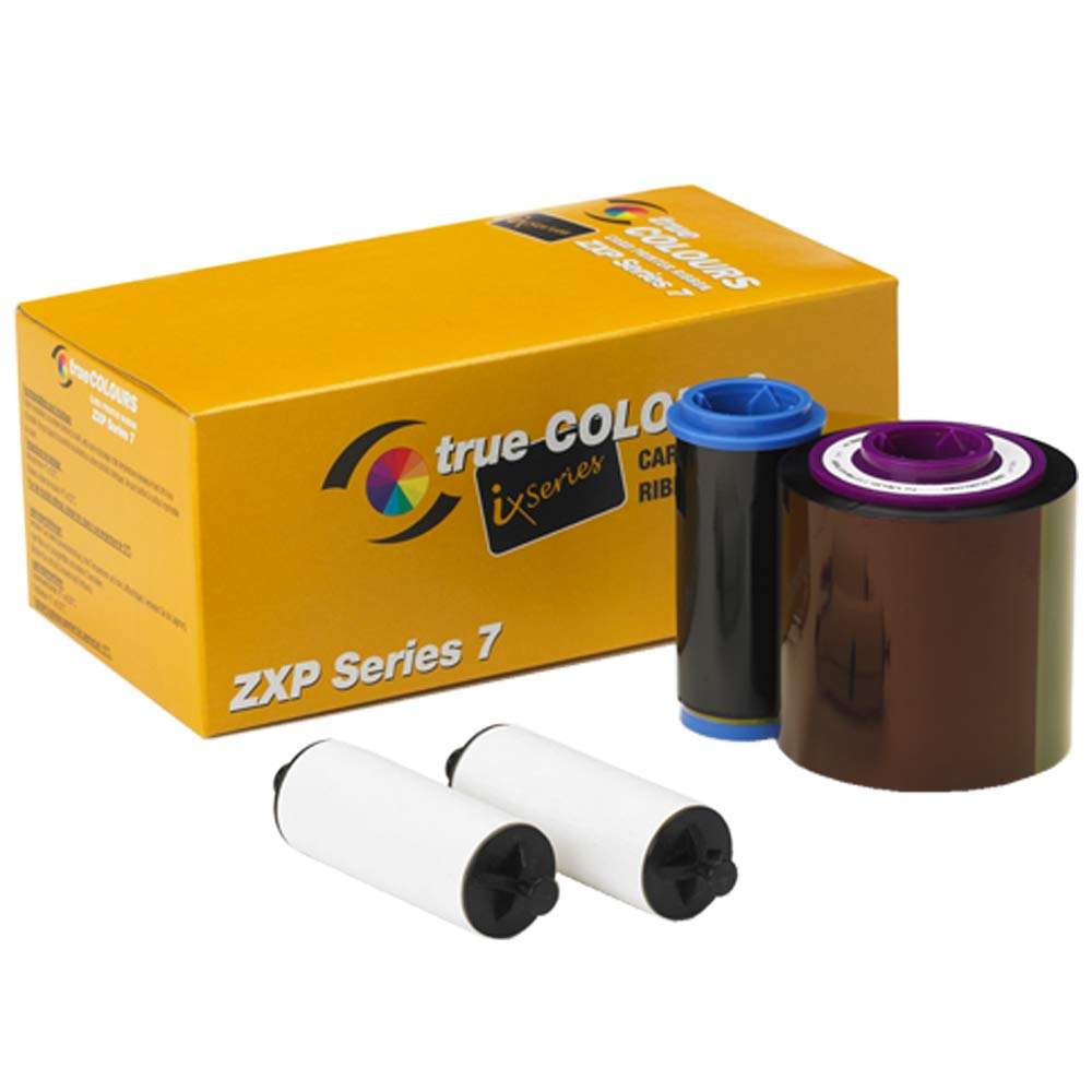 Zebra Technologies 800077-749 True Colors IX Series Color Ribbon for ZXP Series, 7 Compatible, Ymckok, 750 Labels per Roll