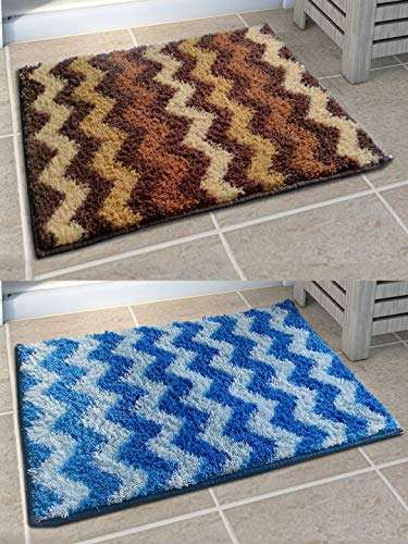 Athom Living Easy Home Designer Soft Anti Slip Bath Mat 38x58 cm Combo Pack 1