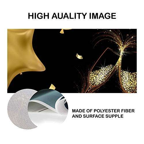 Happy 65th Birthday Backdrop for Men Women | 65 Birthday Backdrop Background Banner 65th Anniversary Backdrop | Happy 65th Birthday Photo Backdrop Banner Wall Decorations Black and Gold 71 x 49 inch… 6