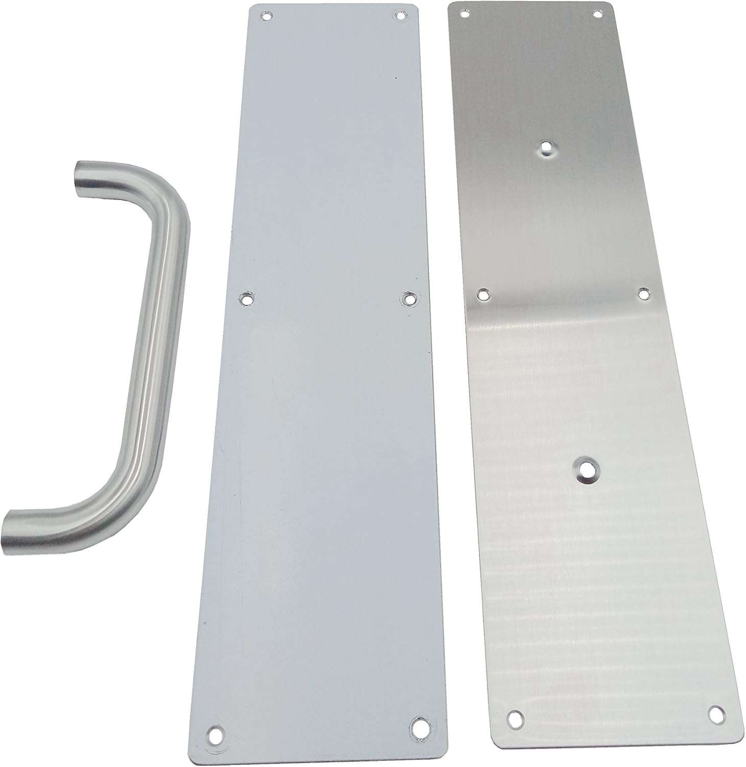 VRSS 304 Stainless Steel Satin Finish Door Push Pull Handles, 100mm Width x 400mm Height x 1.2mm Thick, 180mm Hole to Hole, 200mm Handle Length, 19mm Pull Diameter (1 Pair) 2