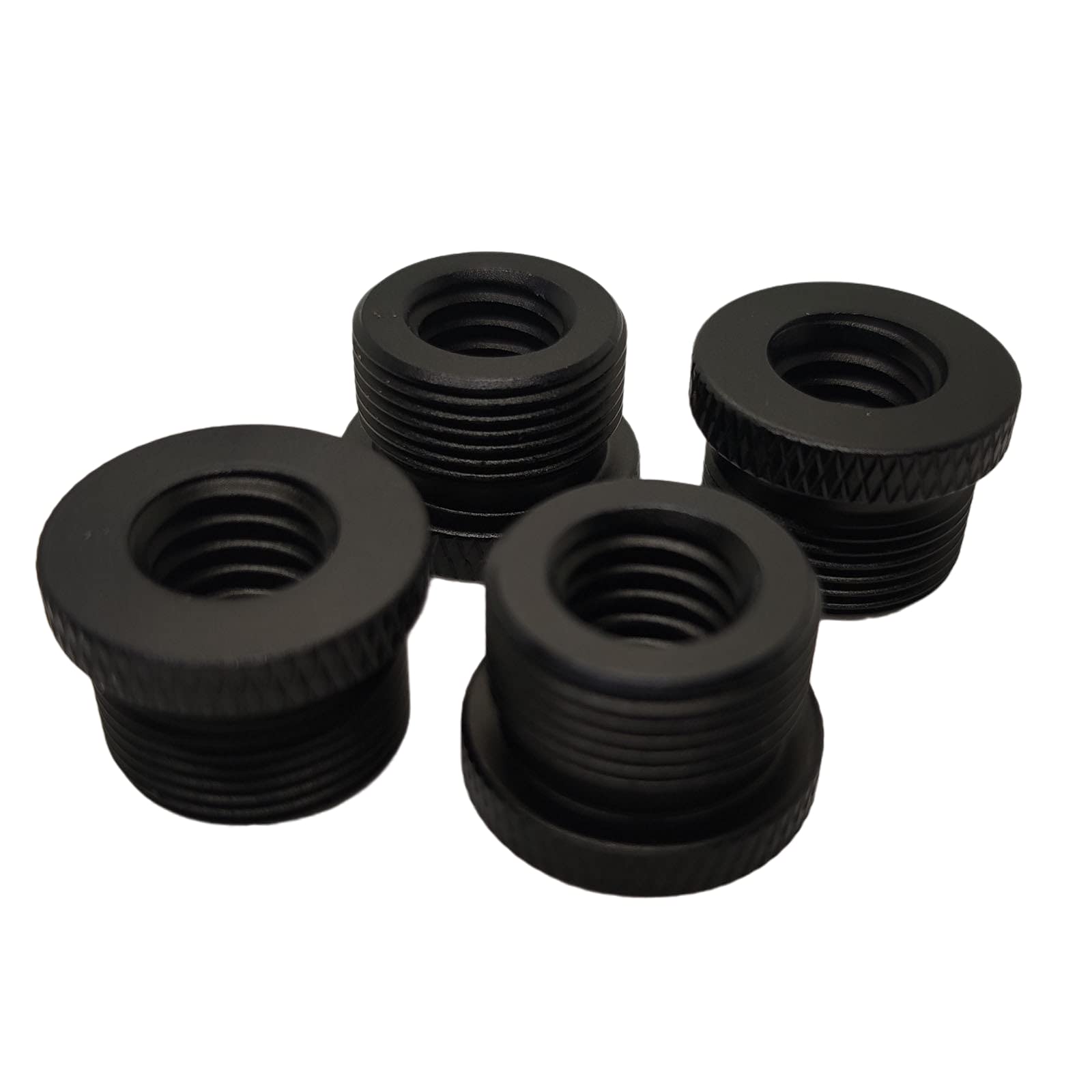 Rikavim 4pcs Mic Stand Adapter 3/8 Female to 5/8-27 Male Screw Thread Adapter Tripod Screw Adapter For Camera Monitor Microphone Stand Mount 4