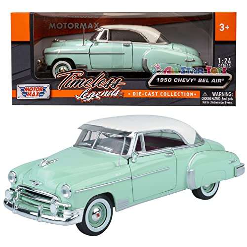 Motormax Metal;Plastic Chevy Bel Air Car Model, Pack of 1, Green 1