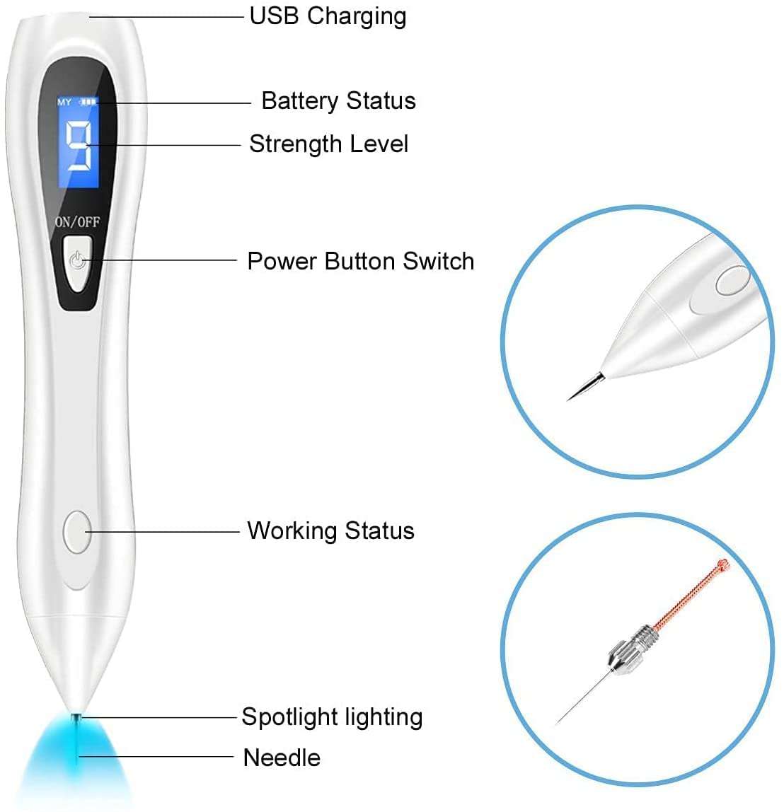 WynxCare Mole & Wart Remover | Painless Spot Pimple Freckle Skin Tag Remover Kit | Portable Plasma Laser Machine | Beauty Enhancer for Skin Care 4