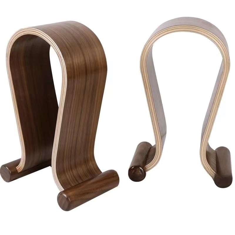 Headphone Stand Wood, Headset Stand for Desk, Walnut Gaming Headphone Holder Compatible for Sennheiser, Bose, Beats, Razer, AKG, Airpod Max, HyperX, Sony PS4 et. 2