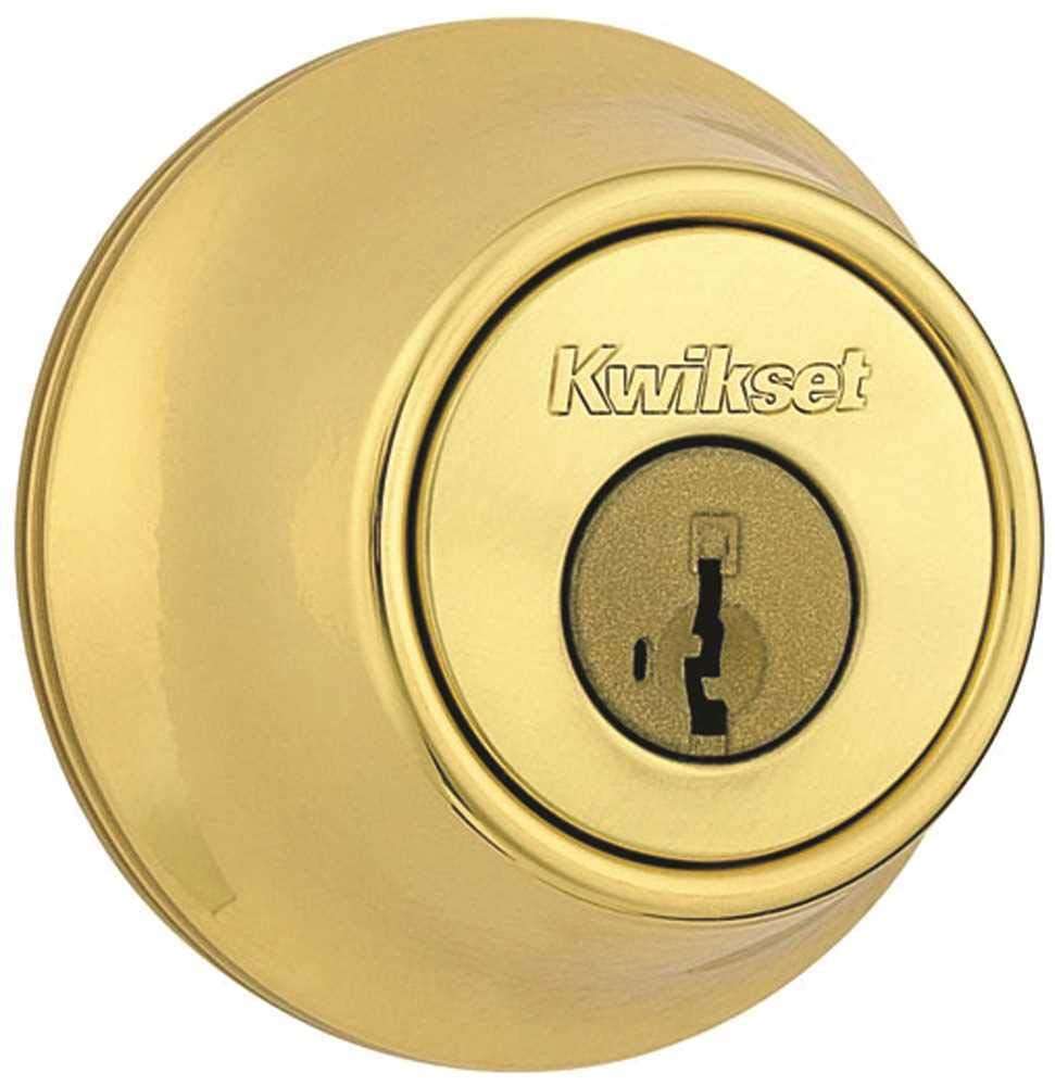 Kwikset 660-3S Single Cylinder Deadbolt Smart Key Bright Brass Finish 2