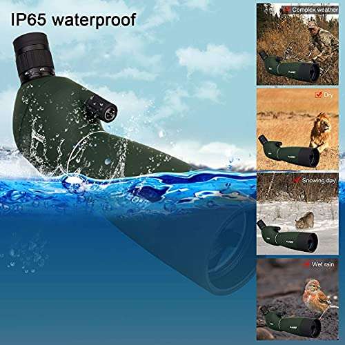 SVBONY SV28 Spotting Scopes with Tripod,Hunting,25-75x70,Angled,Waterproof,Range Shooting Scope,with Phone Adapter,Compact, for Target Shooting,Birding,Wildlife Viewing 2