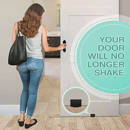 Sliding Barn Door Floor Guide - Adjustable Barn Door Hardware Kits U Brackets Flush Bottom Pocket Door Guide & Cabinet Locks for Baby Child Safety - 6 Pack Baby Proofing Cabinets Latches Locks for Bab 2