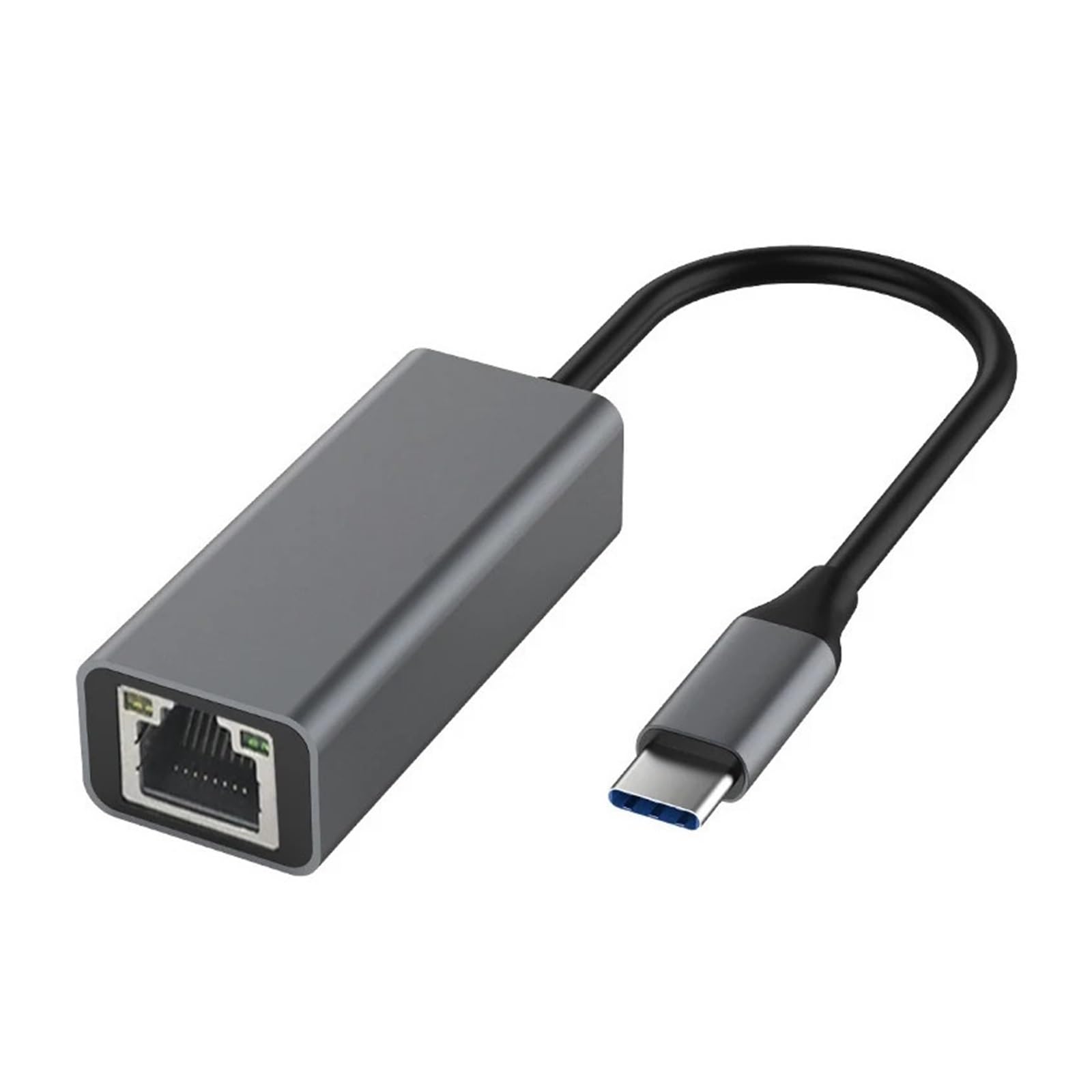 Type C USB Gigabit Ethernet Adapter Cable 1000/100Mbps Type-C to RJ45 LAN Compatible with The Mi Box Switch Network Card(1000M Alu Grey) 1