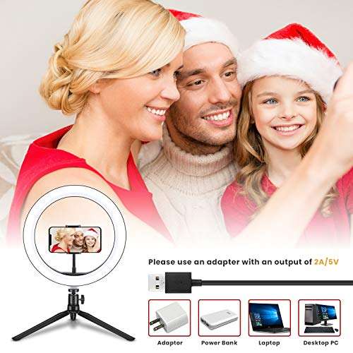 Tolhoom Ring Light with Tripod Phone Holder Stand for YouTube Video Live Stream Equipment Selfie Vlogging Kit 10", 3 Light Modes, Teen Girl Gifts 6