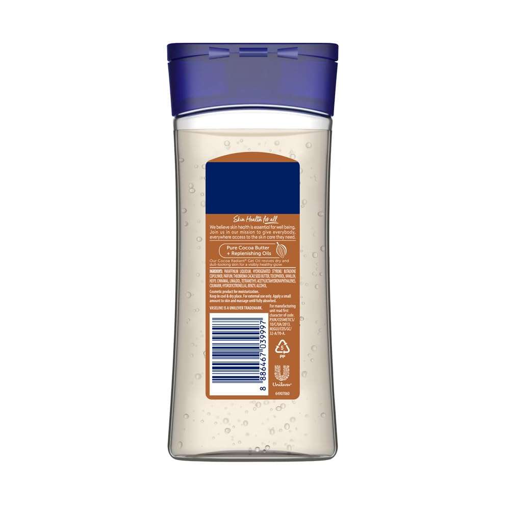 Vaseline Intensive Care Cocoa Radiant Body Oil | With Cocoa Butter | Non-Greasy Formula for Dry Skin | 200 ML 4