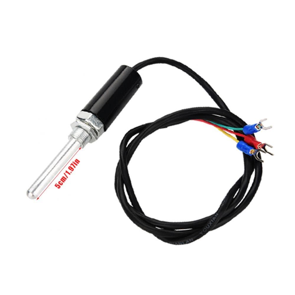 Temperature Sensor, PT100 Type Waterproof Temperature Thermocouple Sensor Probe with Stainless Steel Cable, High Precision/High Sensitivity/High Temperature Resistance/Quick Response(50MM) 6