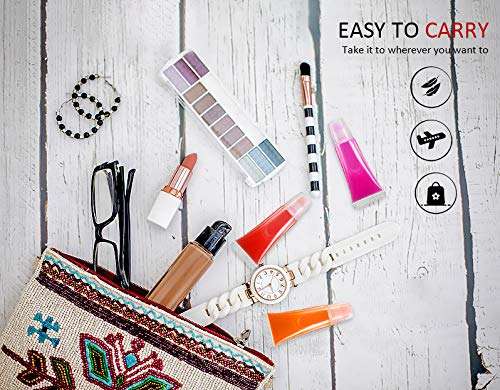 AMORIX 50PCS 15ml Lip Gloss Tubes Clear Lip Gloss Containers Empty Cosmetic Squeeze Tubes for DIY Lip Gloss Flavoring Oil + Free Syringe Tag Labels Stickers | Refill Lip Balm Tubes DIY Lip Gloss Base 5