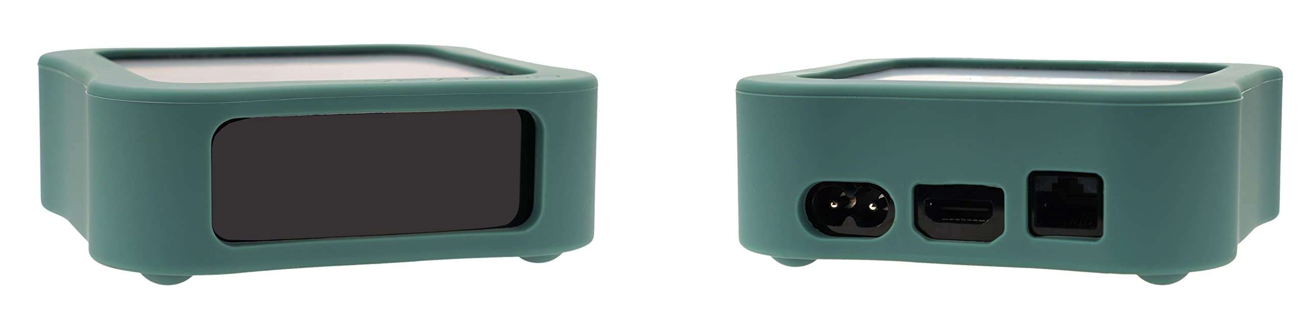 Veamor Silicone Case Cover for Apple TV 4K 2nd Gen 2021 (1 Set, Siri Remote + Host Box), Anti Slip Rubber Protective Skin Soft Bumper, Shock Absorbing / Impact Resistant / Drop Proof (Midnight Green) 5