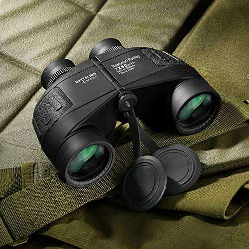 BARSKA 7x50 WP Battalion Floating Binoculars with Internal Rangefinder , Black 3