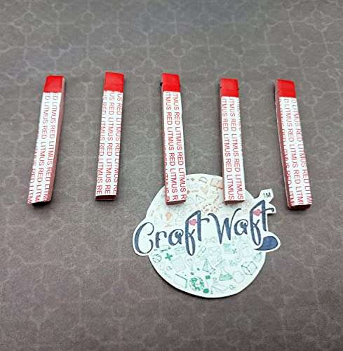 Red litmus Paper Test 100 Strips for Testing Acid and Base Solutions, Activity Laboratory Industrial Scientific Experiment pH Red Litmus Papers (Pack of 100) 2