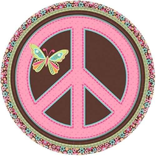 Amscan Dessert Plates | Hippie Chick Collection | Party Accessory