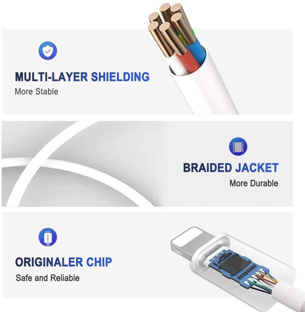 3 Pack iPhone Headphone Adapter, MFi Certified Lightning to 3.5mm Jack Adapter Compatible iPhone 7/7Plus/8/8Plus/X/XR/XS Max/11/11pro/SE/12/iPod/iPad Support iOS 13 and More 2