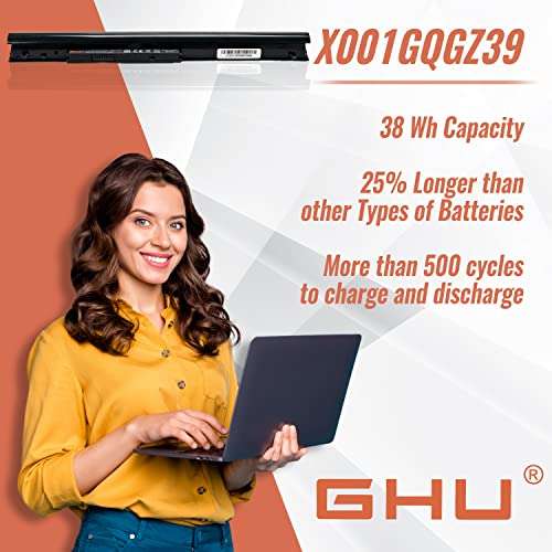 GHU New 38 Wh 2600 mAh LA04 Battery for 776622-001 hp Battery Replacement 728460-001 Compatible with HP Pavilion Touchsmart 14 15 f111dx F272WM HSTNN-UB5M HSTNN-UB5N HSTNN-Y5BV 753237-001 LAO4 5