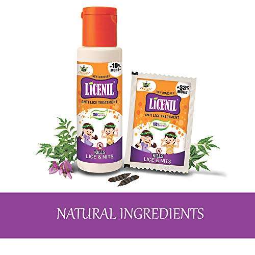 LICENIL Lice Shampoo, All Natural Actives Non Toxic Lice Treatment For Kids, Safe for Daily Use Kills Super Lice, Eggs and Nits, (50 ML) Pack Of 3 4