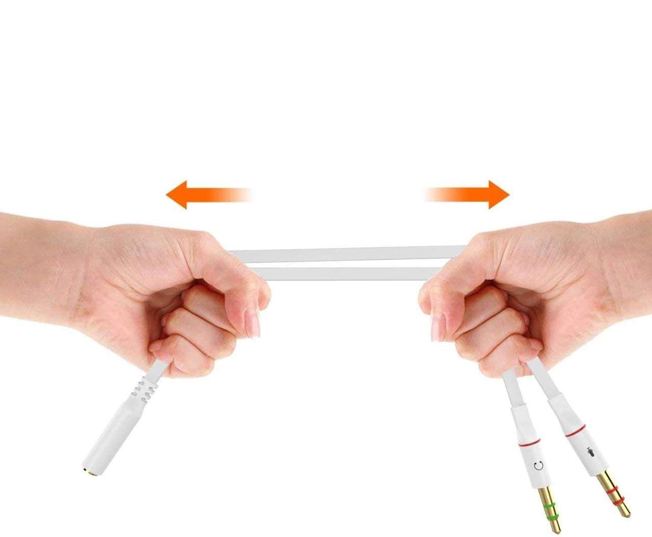 A3sprime 3.5mm Mic and Audio Headphone Splitter Cable with Separate Microphone and Headphone Connector for Gaming Headset to PC 5