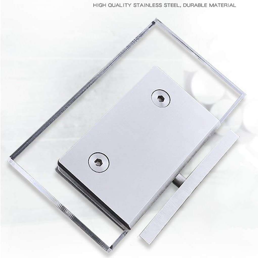 Glass Door Hinge,Bathroom Door Hinge,Bathroom Clamp Clip,2Pcs 100Heavy Duty Frameless Glass Shower Doors Hinge Replacement Parts Hinges 3