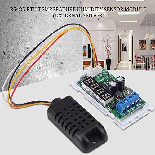 Fast Response Time LED Digit Display High Accuracy Acquisition Technology Temperature Humidity Sensor Transducer Module DC 5-40V with External Sensor Industrial 5