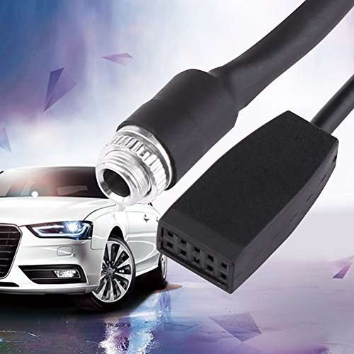 Keenso 3.5mm Female Aux Adapter Cable, Car Aux Female Jack Adapter Cable for E46 320i 320ci 320cic 323i 323ci 325i 325ci 325cic 328i 328ci 328cic 5