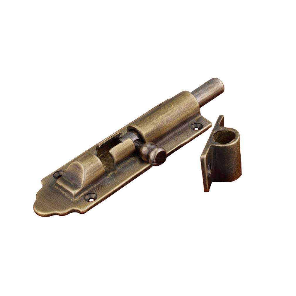 Tiazza Antique Pure Brass Bolt Buckle Thickened Copper Latch for Wooden Doors and Windows 2