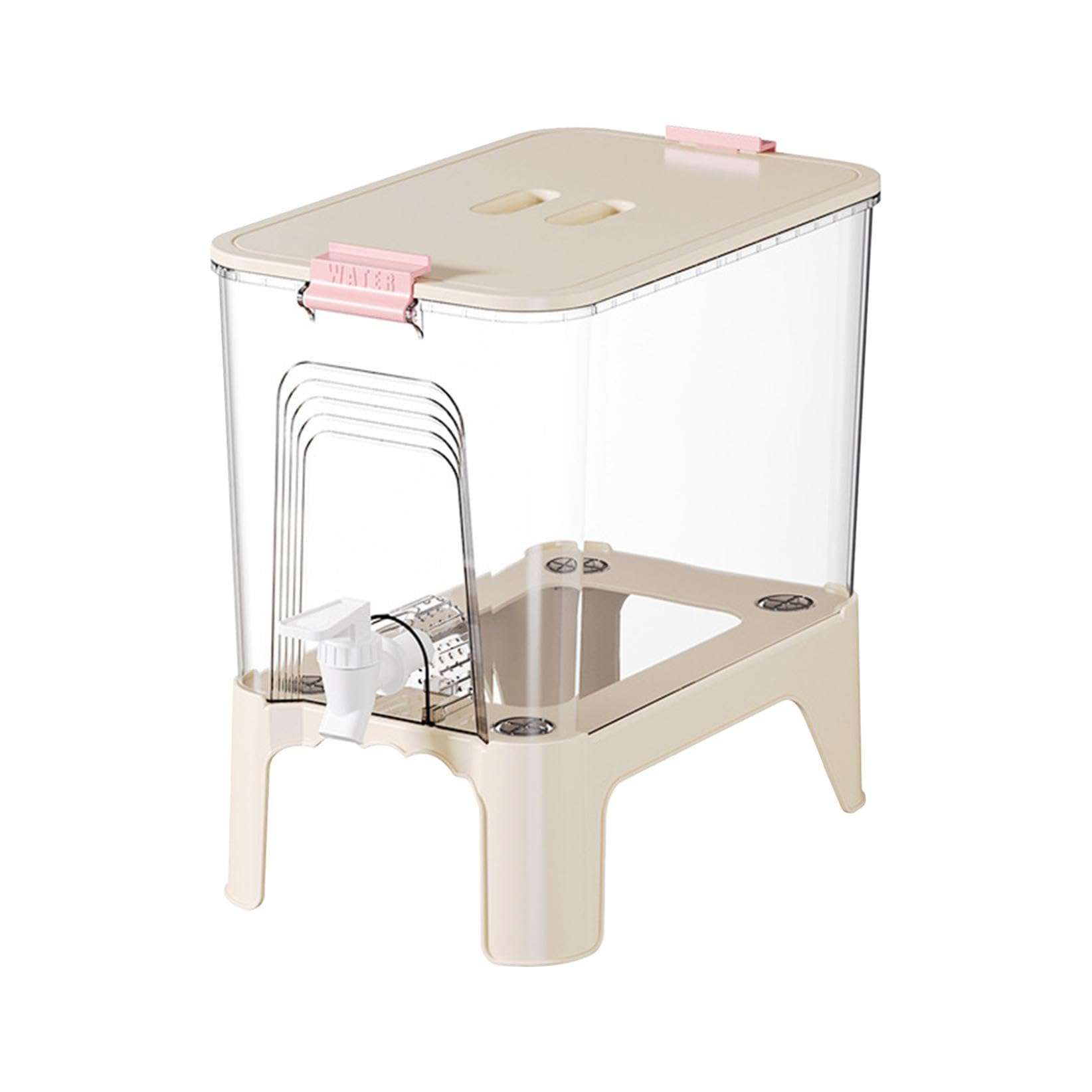 1.7 Gallon Drink Dispensers for Parties with Stand Plastic Beverage Drink Dispenser for Fridge with Spigot and Lid Iced Juice Lemonade Water Container for Home Bar Party Supplies (Single Spigot) 1