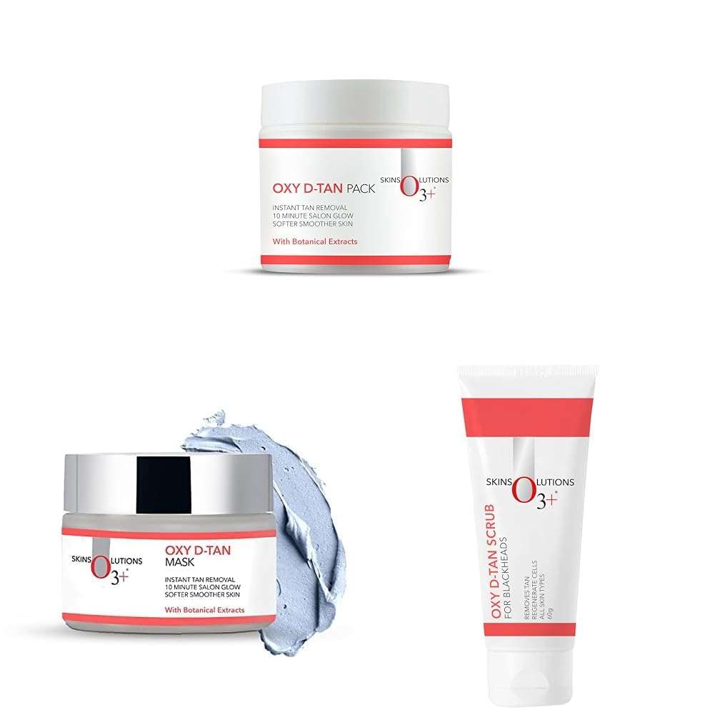 O3+ Oxy D-Tan Pack For Instant Tan Removal & Sun Damage Protection for All Skin Types, 300gm 2