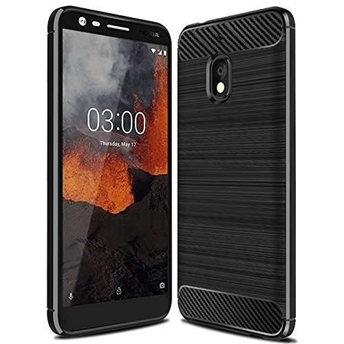 Osophter Compatiable with Nokia 2.1 Case,Nokia 2V Case Shock-Absorption Flexible TPU Rubber Soft Silicone Full-Body Protective Cover for Nokia 2.1/Nokia 2 V(Black) 1