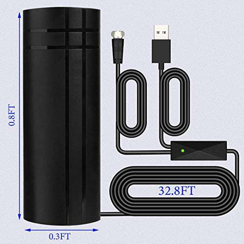 TV Antenna, 2020 Newest Outdoor Indoor TV Antenna, 220 Miles Range with 36ft Coax Cable, Support 4K HD Local Channels and All TV's Digital Antenna 6