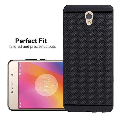 HELLO ZONE Exclusive Dotted Matte Finish Soft Rubberised Back Case Cover for Lenovo P2 - Black 2